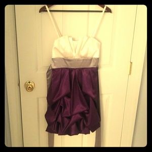Purple and White Party Dress